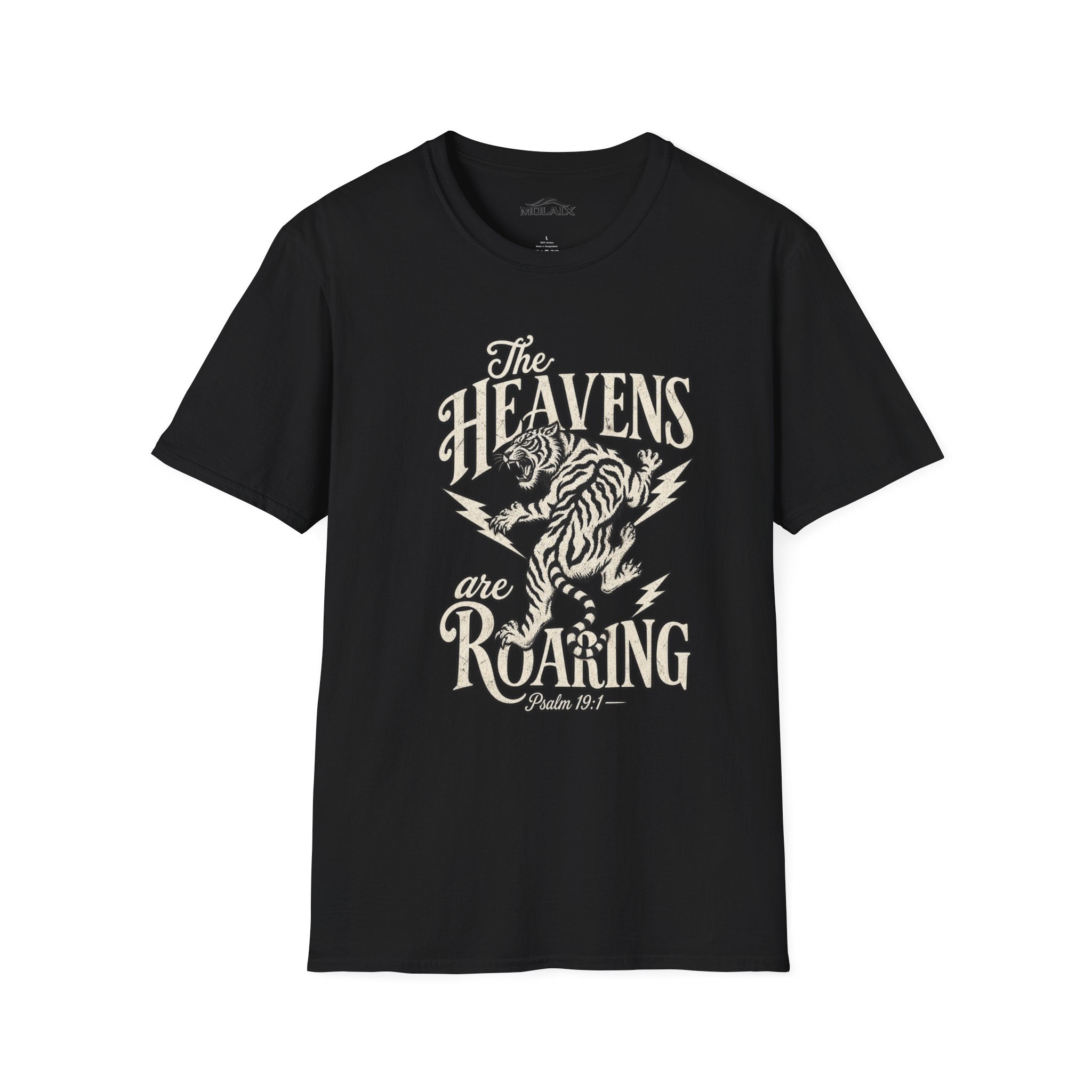The Heavens Roaring Tiger T-Shirt — Vintage Lightning Rock Graphic Tee