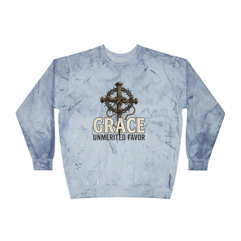 Grace "Unmerited Favor" Tie-Dye Crewneck Sweatshirt