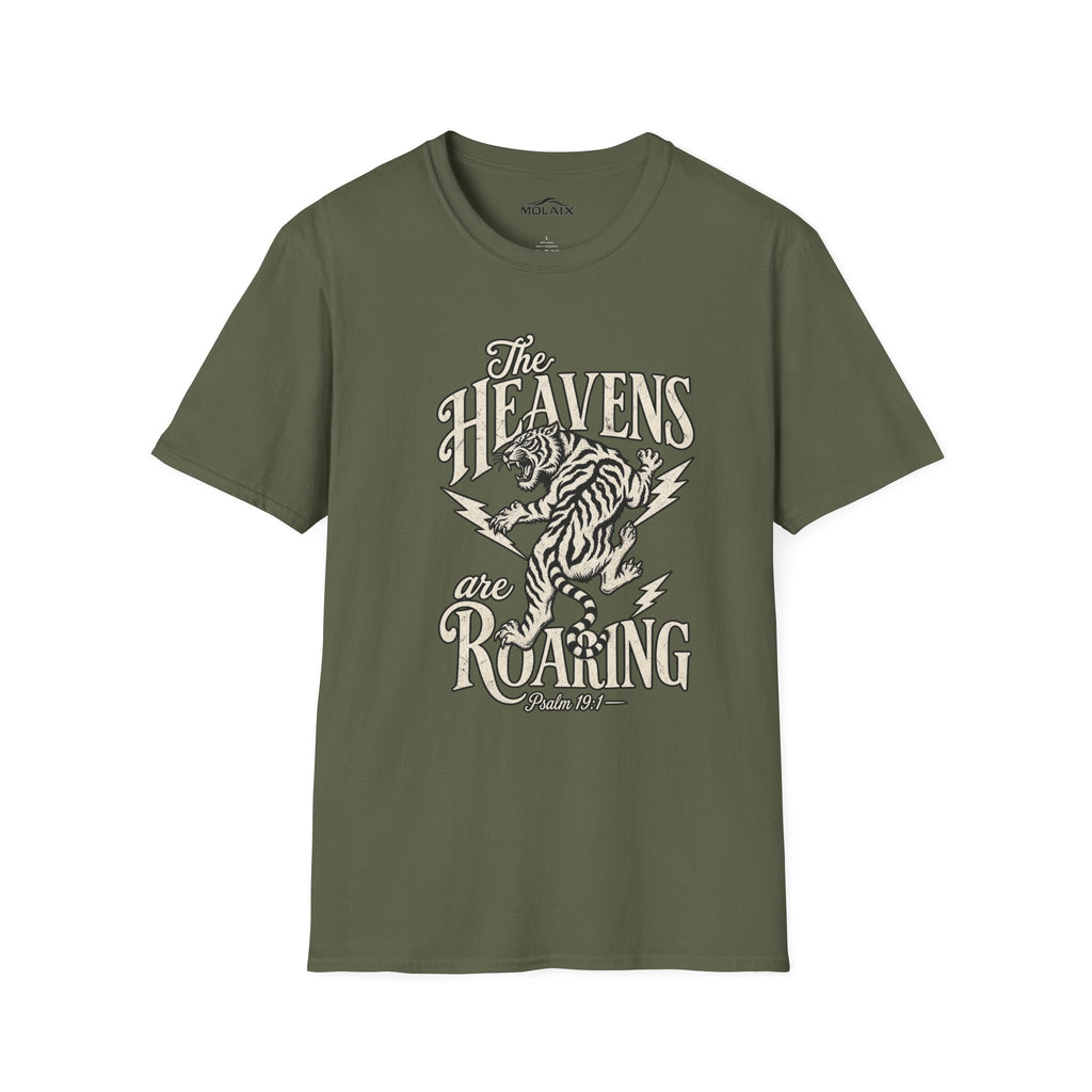 The Heavens Roaring Tiger T-Shirt — Vintage Lightning Rock Graphic Tee