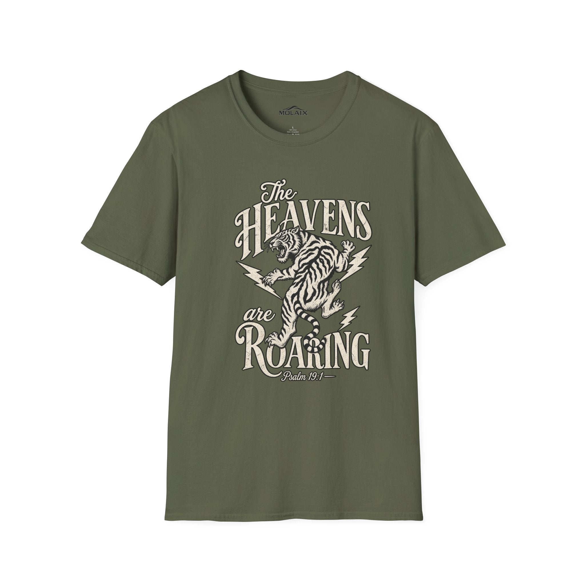 The Heavens Roaring Tiger T-Shirt — Vintage Lightning Rock Graphic Tee