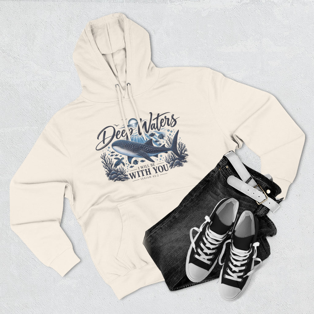 Deep Waters Whale Hoodie – "Deep Waters With You" Nautical Graphic Hoodie