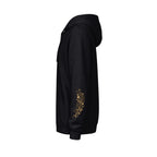 Gold Cross Zip-Up Hoodie — Christian Faith Fleece Jacket