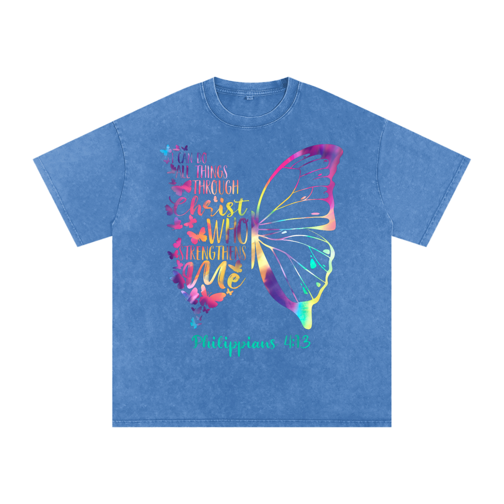 Snow Washed Oversized Cotton T-Shirt