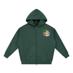 His Love Lights the Way Tropical Sunset Oversized Zip Hoodie