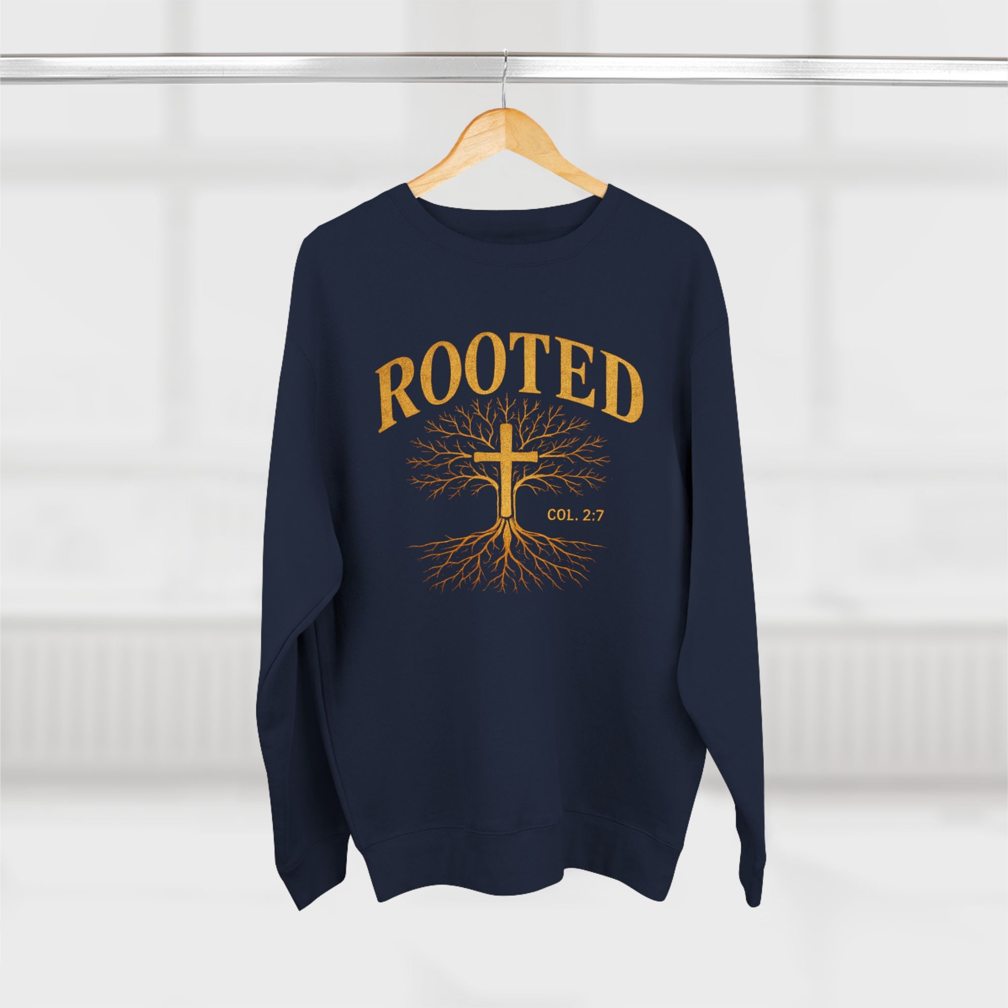 Rooted Cross Sweatshirt — Christian Faith Crewneck