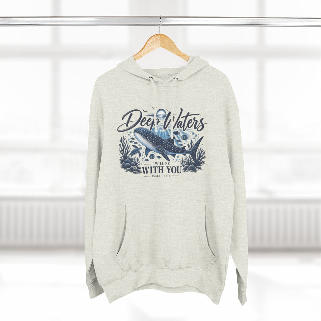 Deep Waters Whale Hoodie – "Deep Waters With You" Nautical Graphic Hoodie
