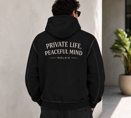 Contrast-Stitched Boxy Fleece Zip Hoodie