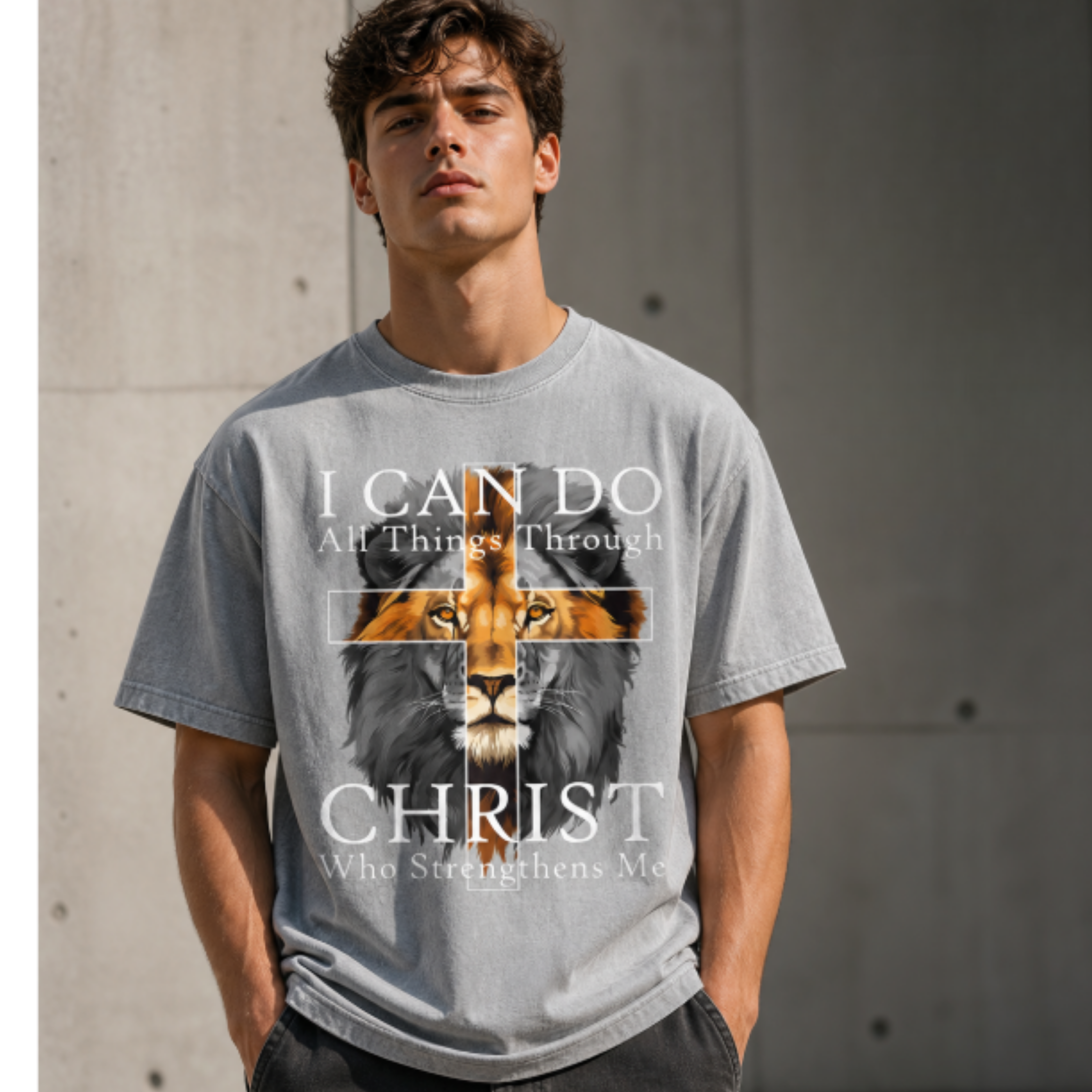 Kingdom Mindset Christian Tee  Oversized Cotton T-Shirt  Streetwear