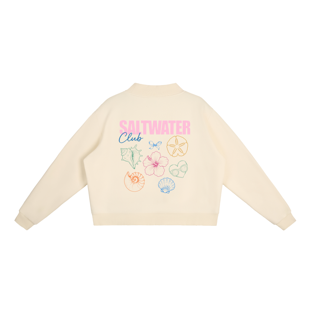 Essential Fleece Mock-Neck Crew Sweatshirt