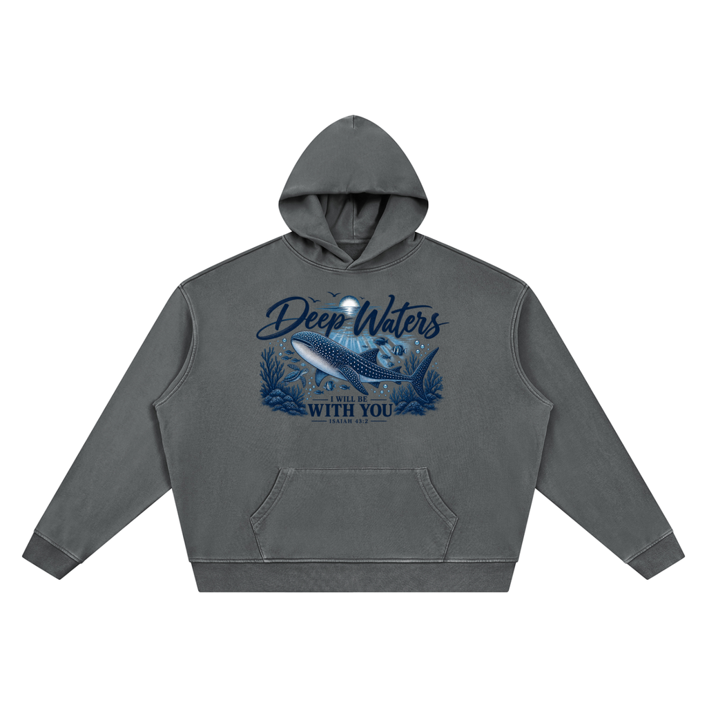 Unisex Vintage Wash Full Zip Boxy Hoodie