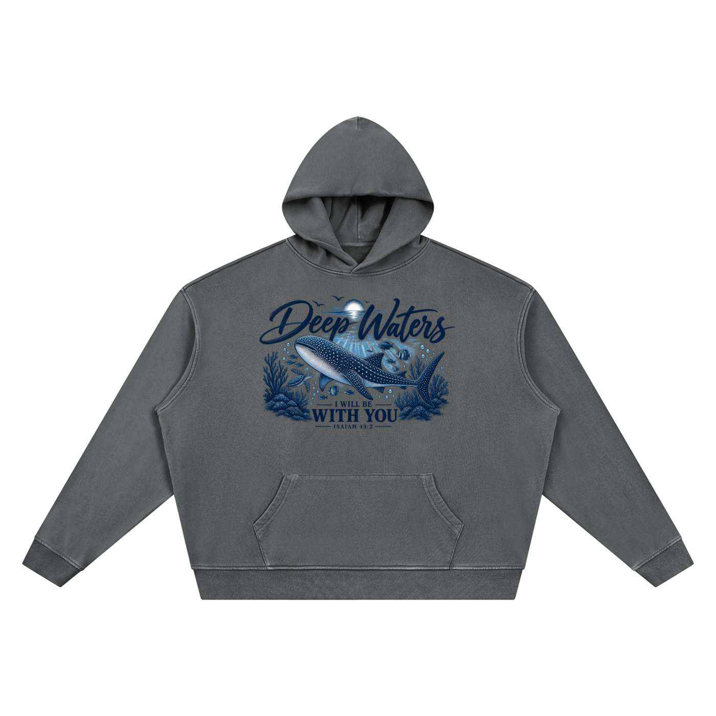 Unisex Vintage Wash Full Zip Boxy Hoodie