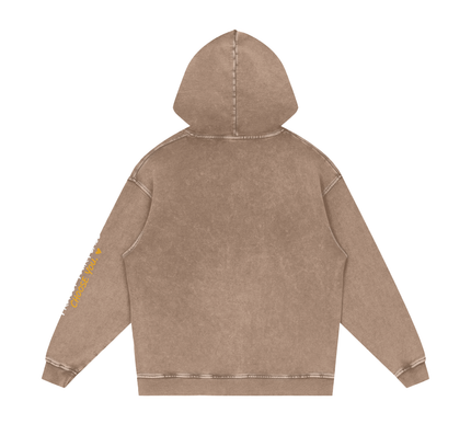 Snow Washed Loose Cotton Hoodie