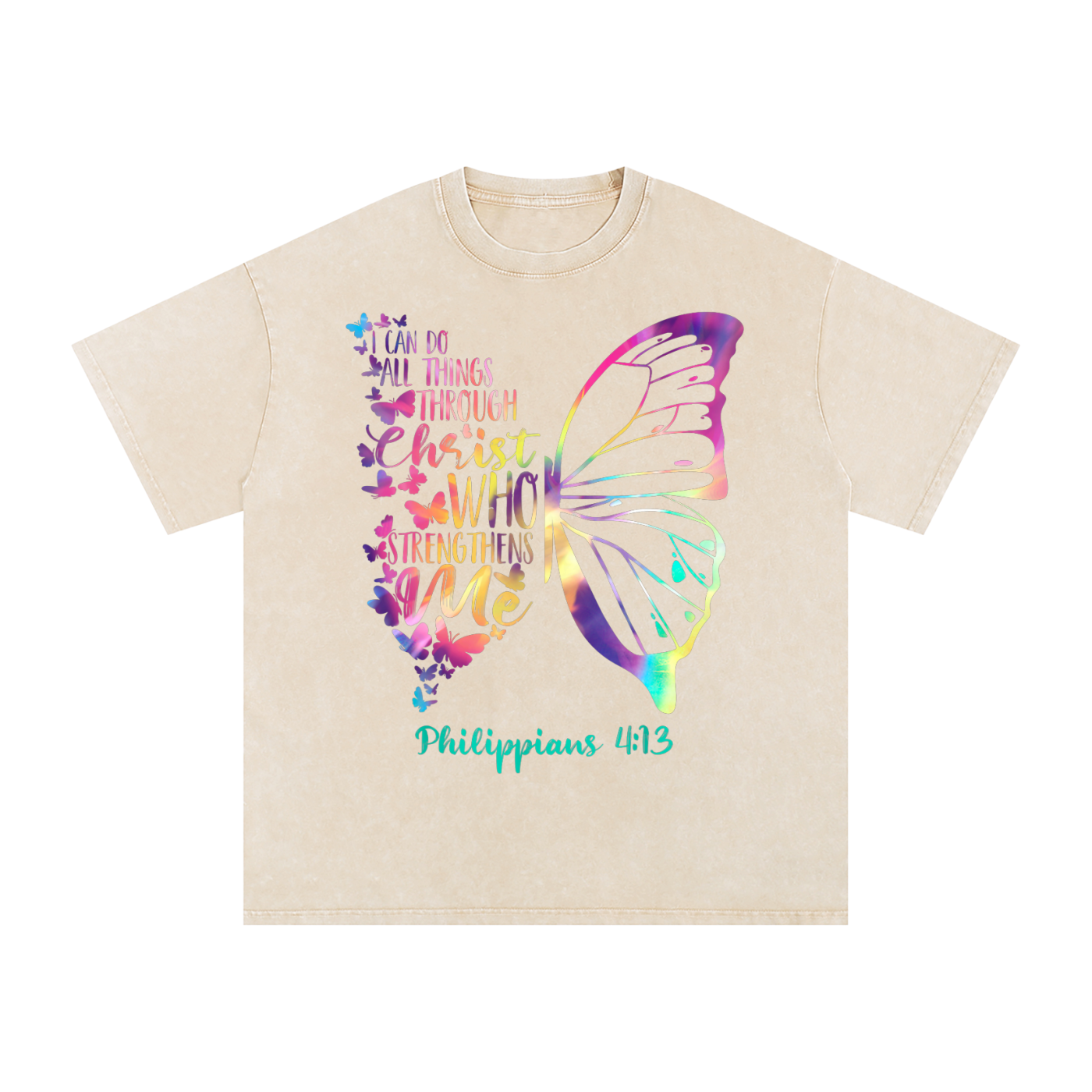 Snow Washed Oversized Cotton T-Shirt