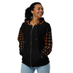Signature Cross Zip Hoodie – Black/Orange