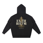 Snow Washed Raw Edge Double Layered Hoodie