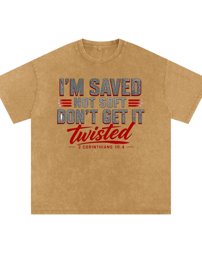 Snow Washed Oversized Cotton T-Shirt