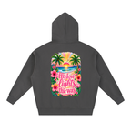 His Love Lights the Way Tropical Sunset Oversized Zip Hoodie