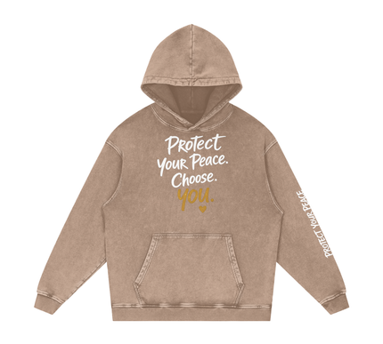 Snow Washed Loose Cotton Hoodie