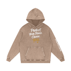 Snow Washed Loose Cotton Hoodie