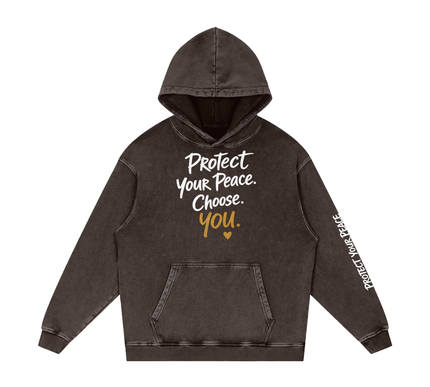 Snow Washed Loose Cotton Hoodie