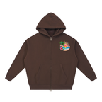 His Love Lights the Way Tropical Sunset Oversized Zip Hoodie