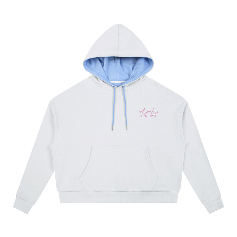 Coastal Faith Contrast Drawstring Hoodie