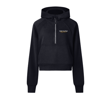 Cropped Half-Zip Hoodie