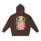 His Love Lights the Way Tropical Sunset Oversized Zip Hoodie