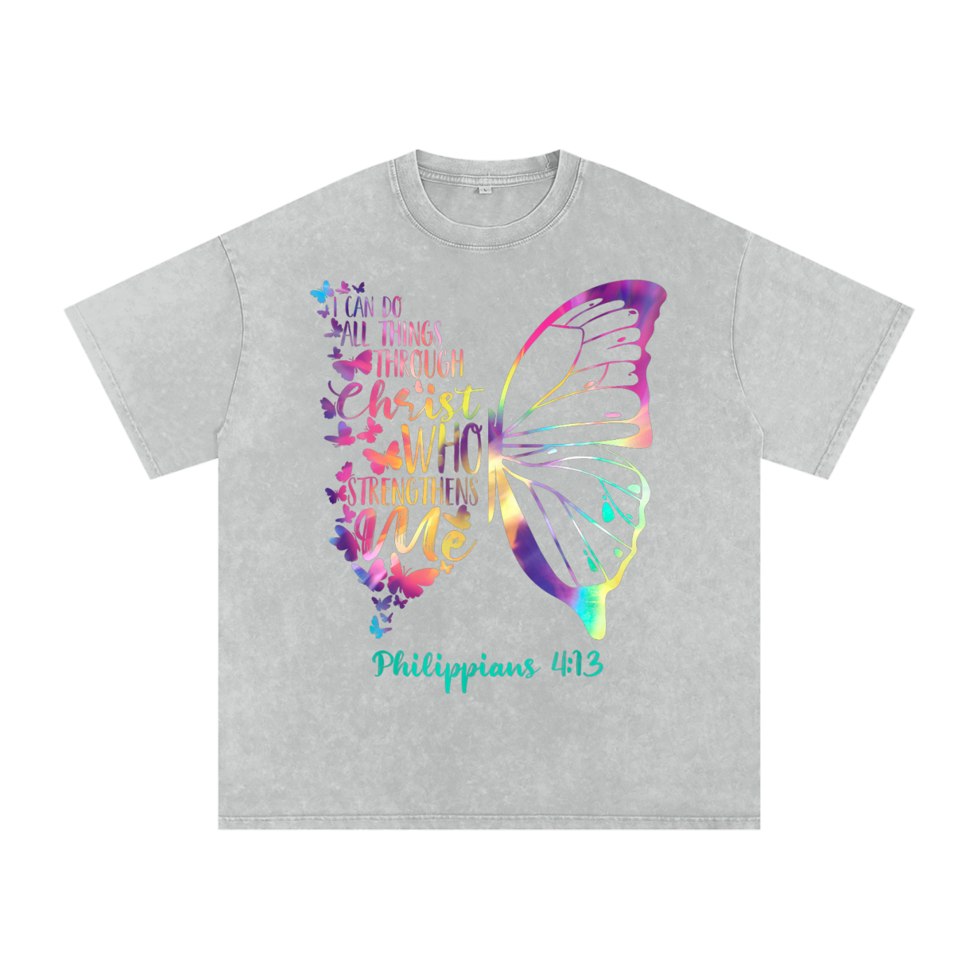Snow Washed Oversized Cotton T-Shirt