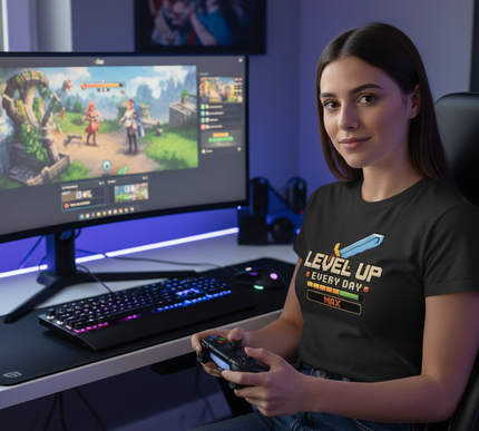 Level Up Tee – For Gamers Who Refuse to Stay on Level One - Molaix