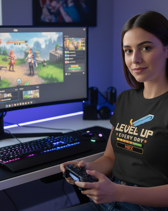 Level Up Tee – For Gamers Who Refuse to Stay on Level One - Molaix