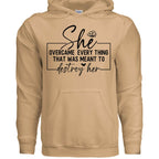 She Overcame Hoodie Inspirational Quote Hoodie
