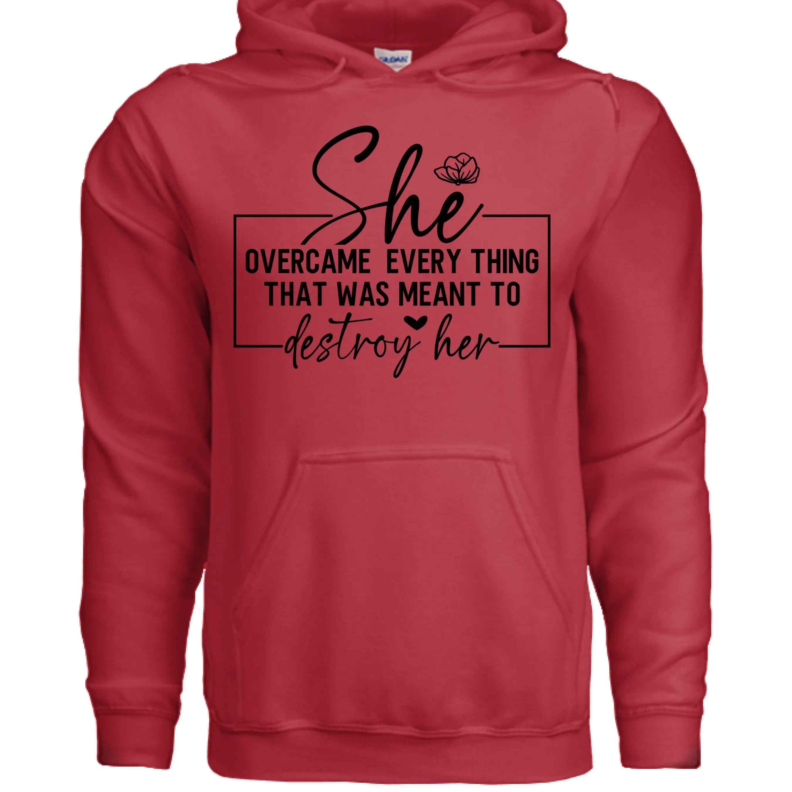 She Overcame Hoodie Inspirational Quote Hoodie