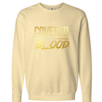 Covered by the Blood Crewneck Sweatshirt - Christian Faith Apparel