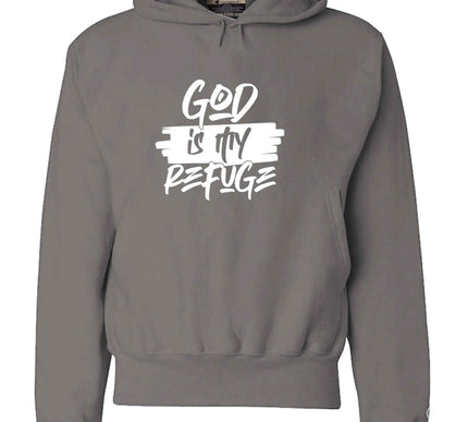 God is My Refuge Hoodie - Christian Faith Sweatshirt