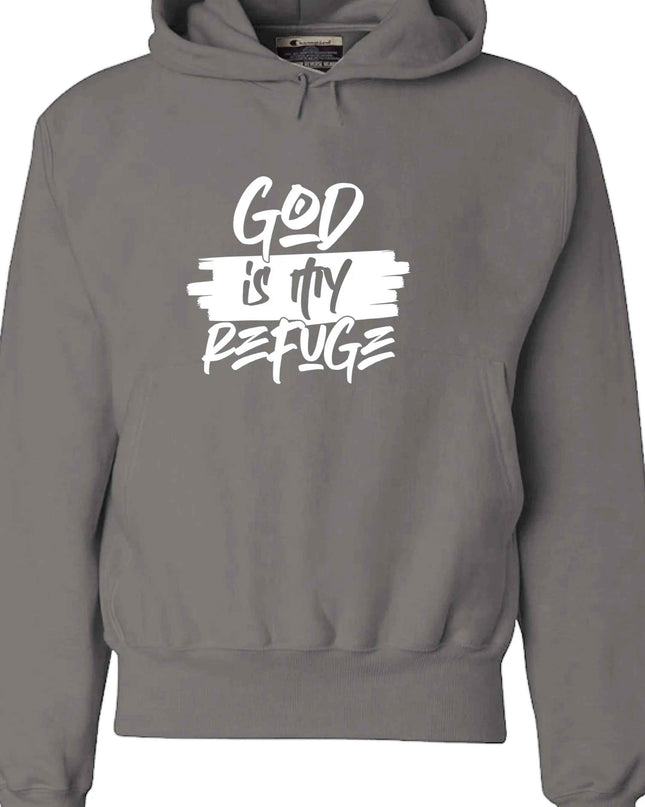 God is My Refuge Hoodie - Christian Faith Sweatshirt