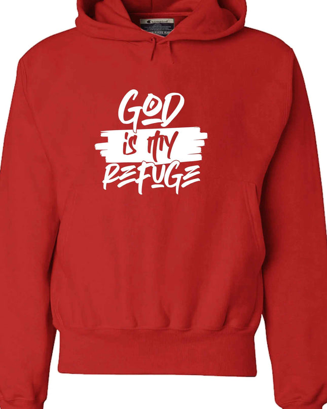 God is My Refuge Hoodie - Christian Faith Sweatshirt