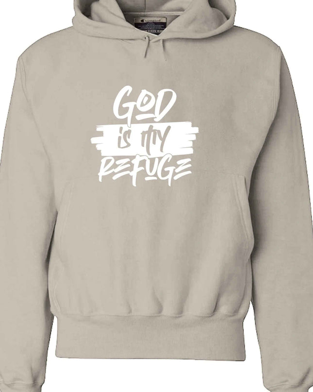 God is My Refuge Hoodie - Christian Faith Sweatshirt
