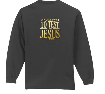 Why All Try Long Sleeve T-Shirt - Inspirational Pocket Tee