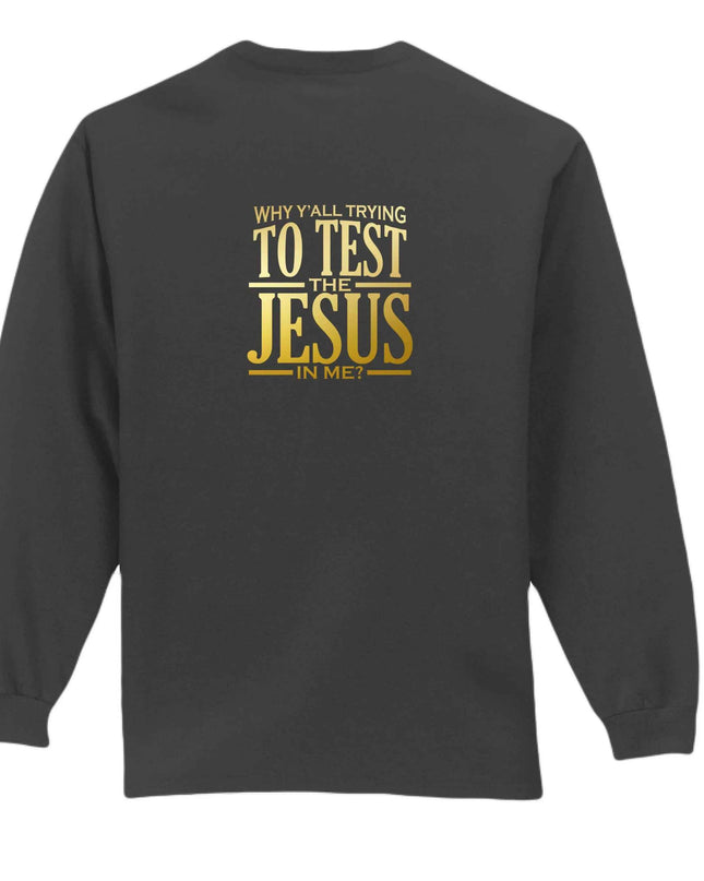 Why All Try Long Sleeve T-Shirt - Inspirational Pocket Tee