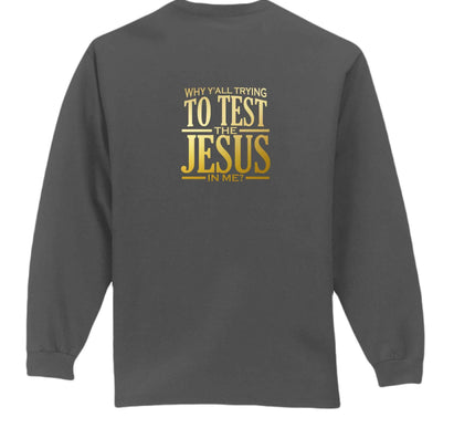 Why All Try Long Sleeve T-Shirt - Inspirational Pocket Tee