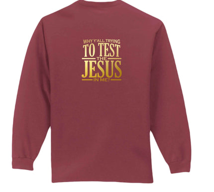 Why All Try Long Sleeve T-Shirt - Inspirational Pocket Tee