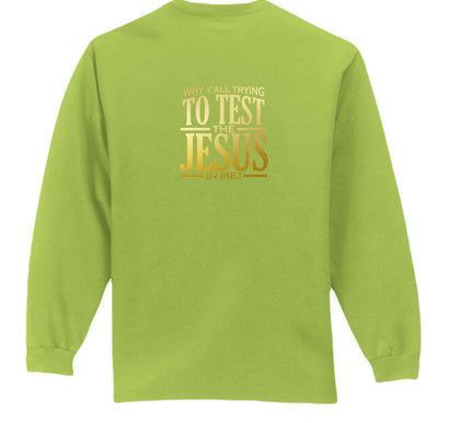 Why All Try Long Sleeve T-Shirt - Inspirational Pocket Tee