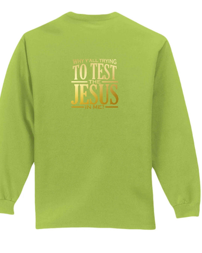 Why All Try Long Sleeve T-Shirt - Inspirational Pocket Tee