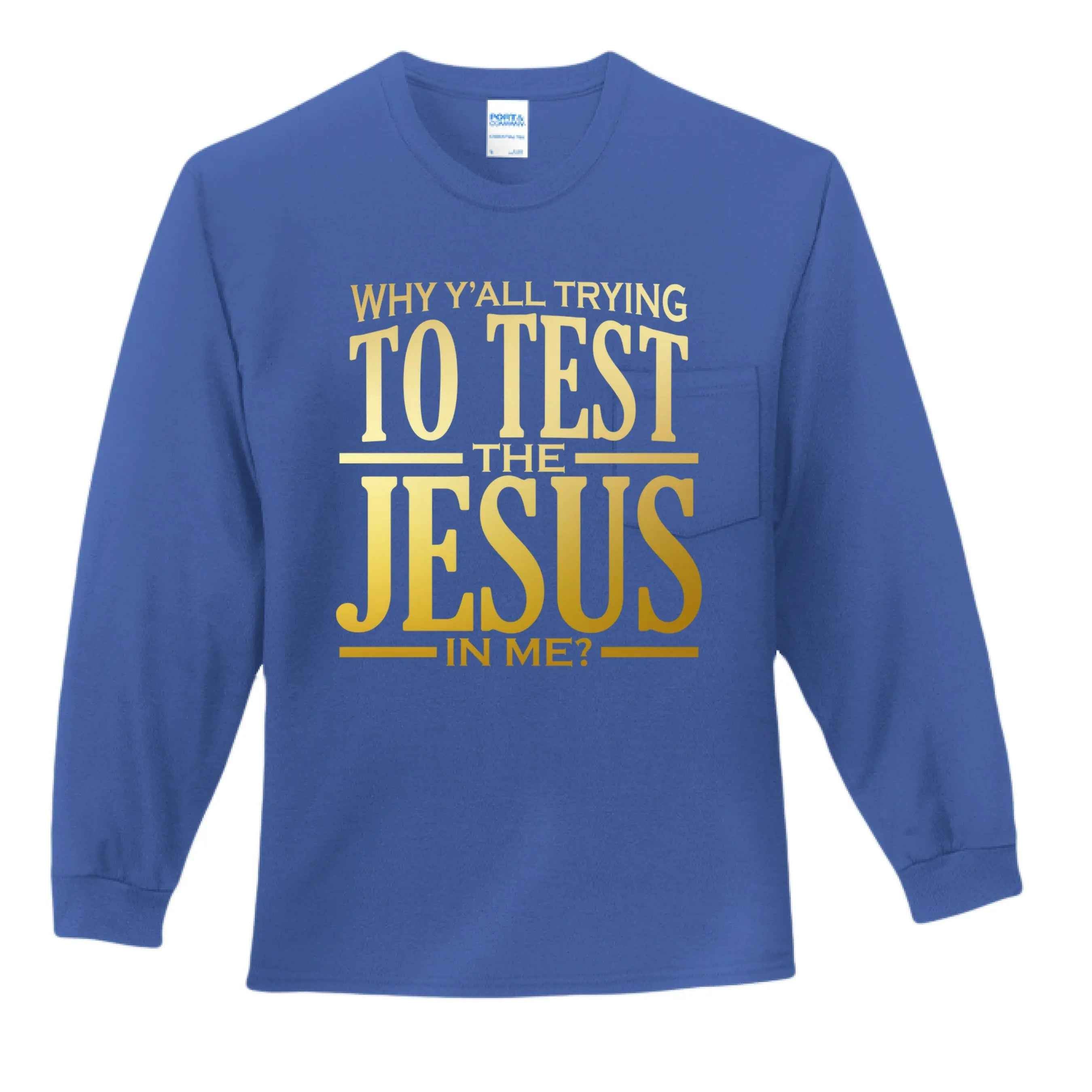 Why All Try Long Sleeve T-Shirt - Inspirational Pocket Tee