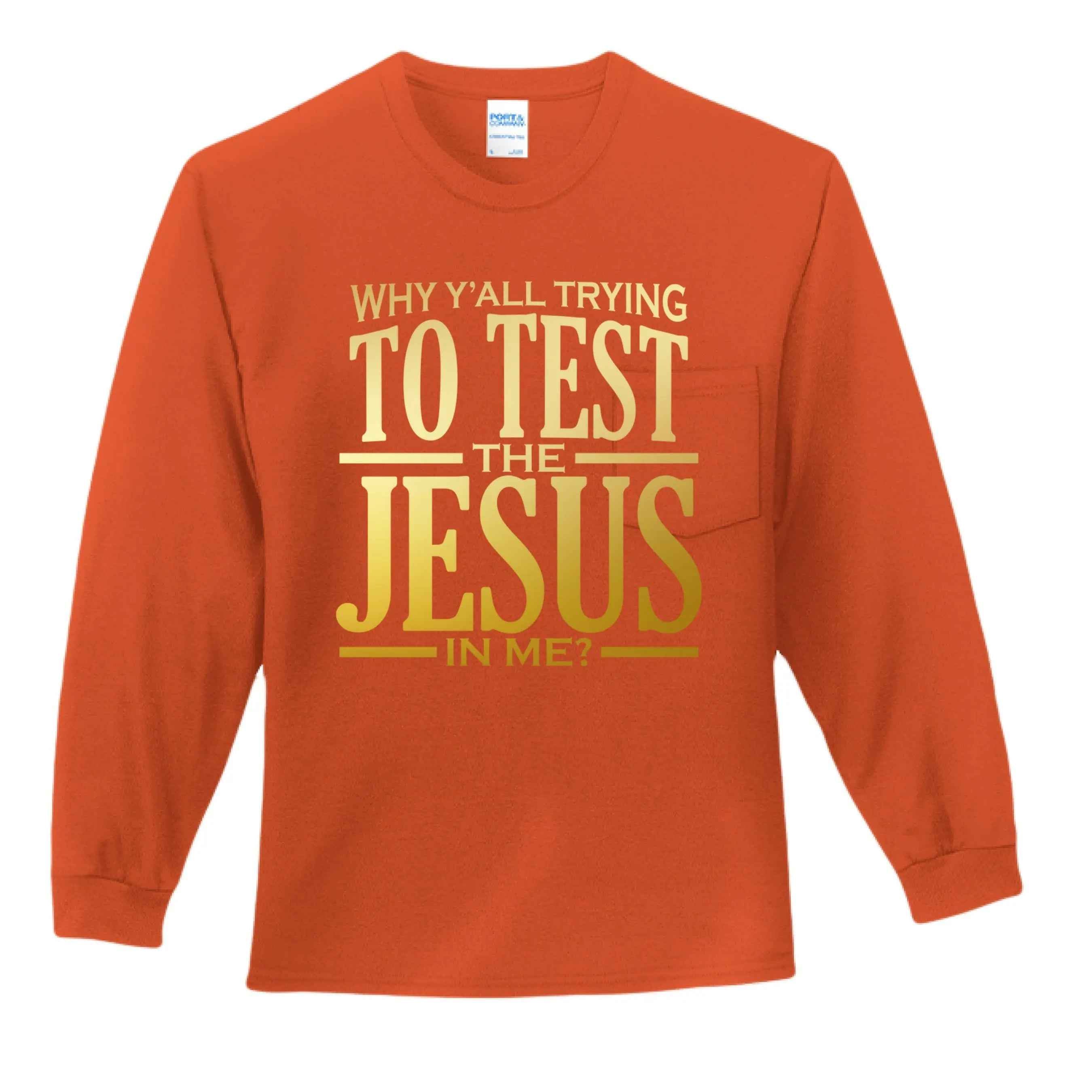 Why All Try Long Sleeve T-Shirt - Inspirational Pocket Tee