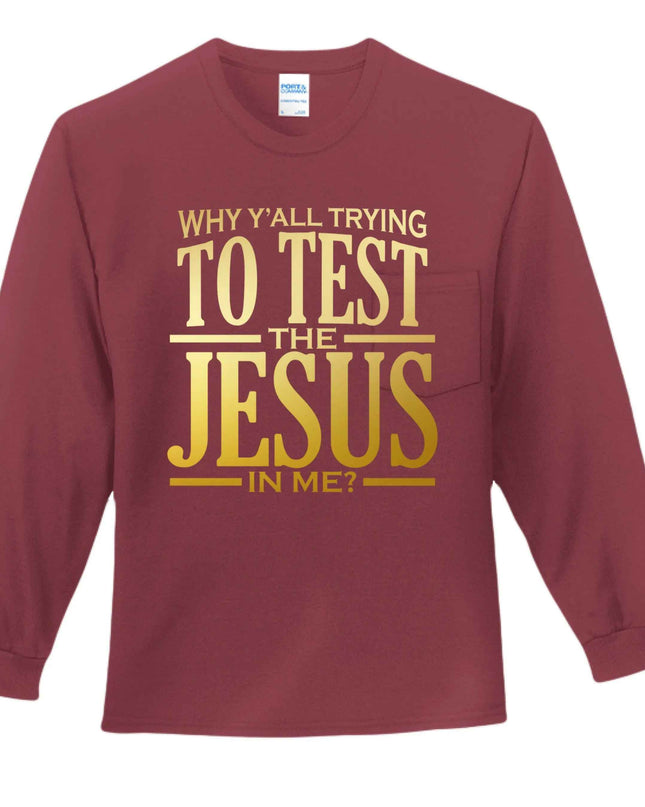 Why All Try Long Sleeve T-Shirt - Inspirational Pocket Tee