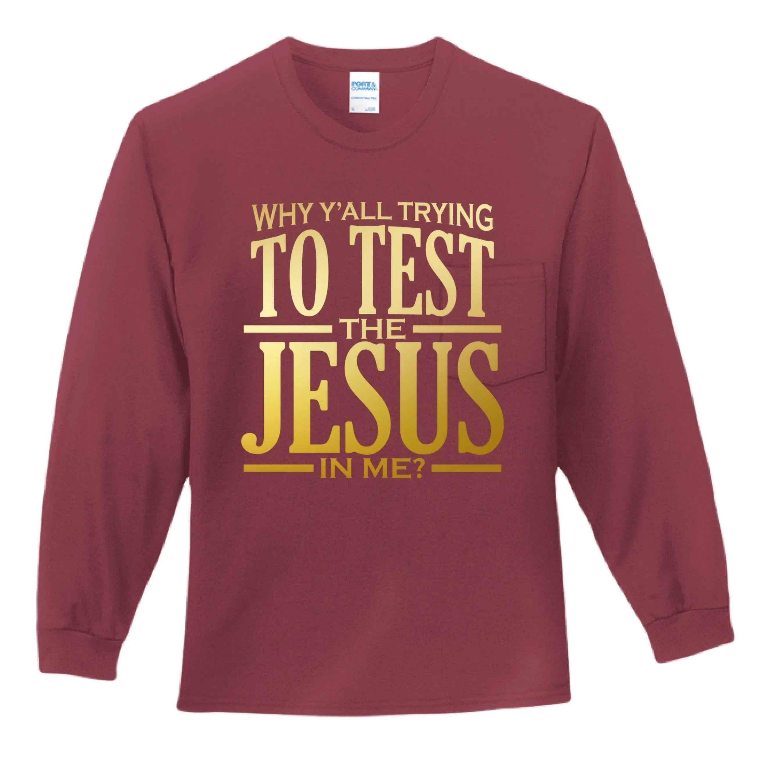 Why All Try Long Sleeve T-Shirt - Inspirational Pocket Tee