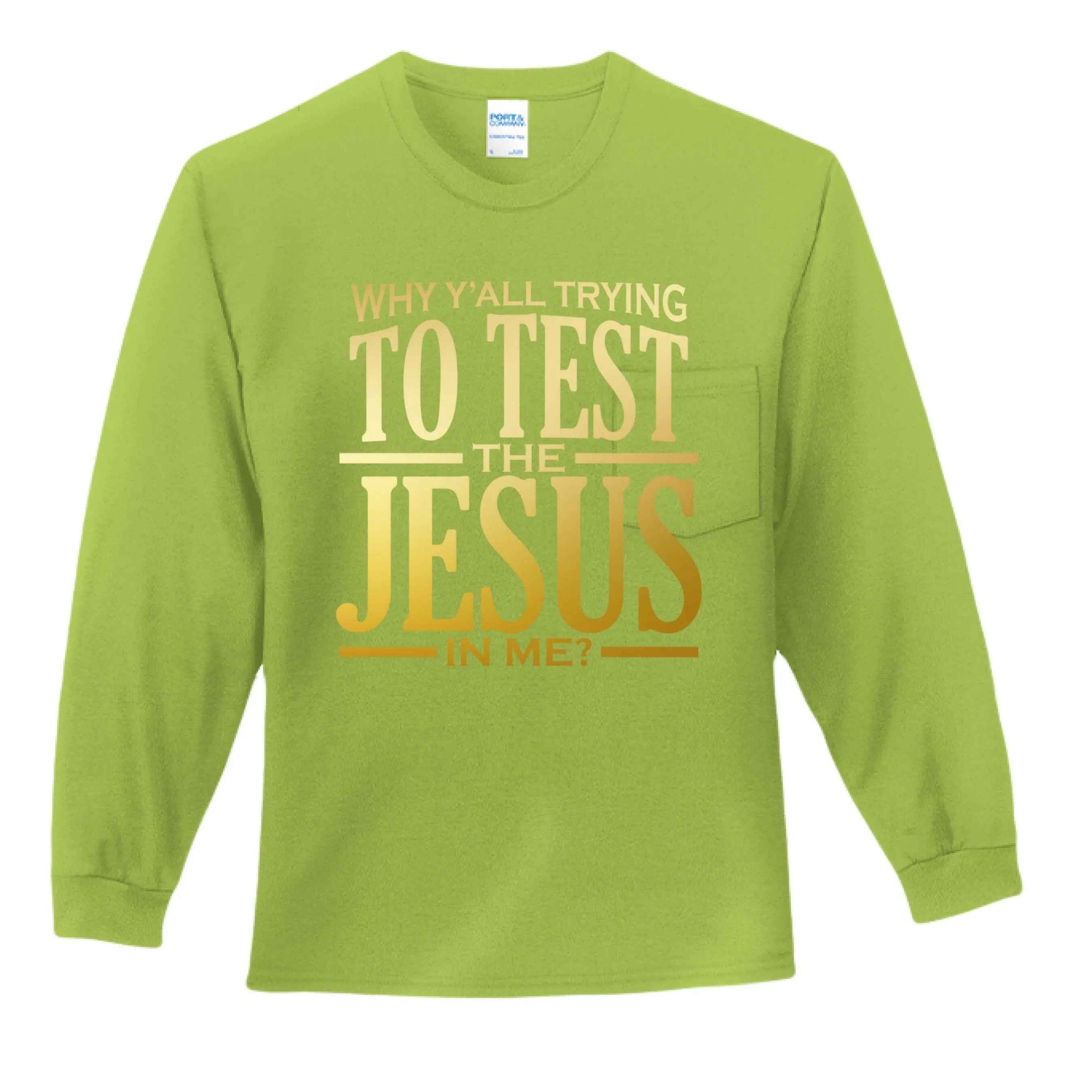 Why All Try Long Sleeve T-Shirt - Inspirational Pocket Tee