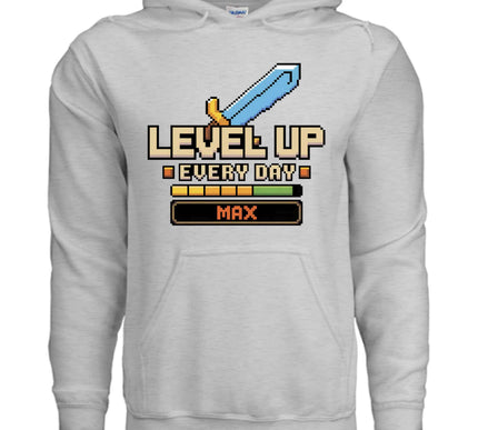 LEVEL UP Hoodie - Gamer Sweatshirt for Console & PC Fans